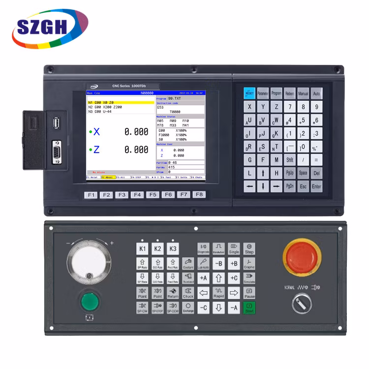 Good Price 8.4 Inch Color Screen Five Axis CNC Lathe Controller with 32bits CPU, Program and Interface, Support Macro Variable Dialog Box