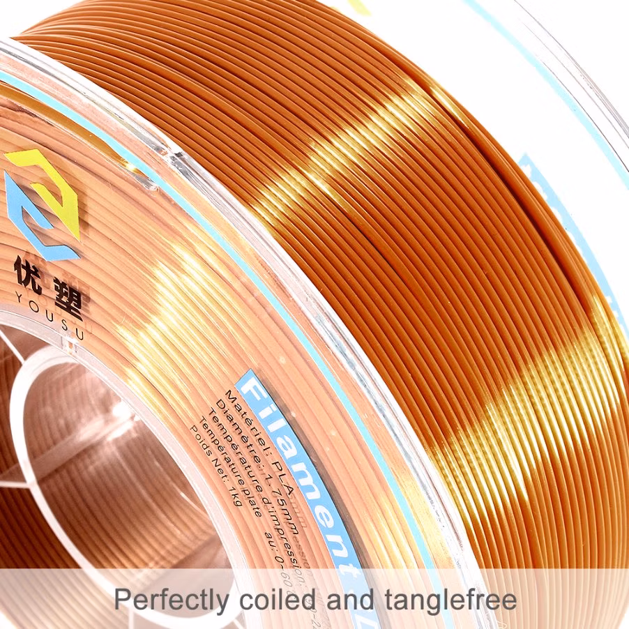 Top Quality 3D Printers Copper Silk PLA Filament 1.75mm 1kg Spool for 3D Idrawing Pen Printing Materials 3D Printing Easy-Use Filament