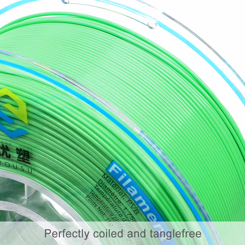 Imported USA Raw Materials Factory Wholesale Alcohol Polishing High Gloss 3D Printing PVB Filament 3D Printers Shiny Finish Materails Transparent PVB Filament