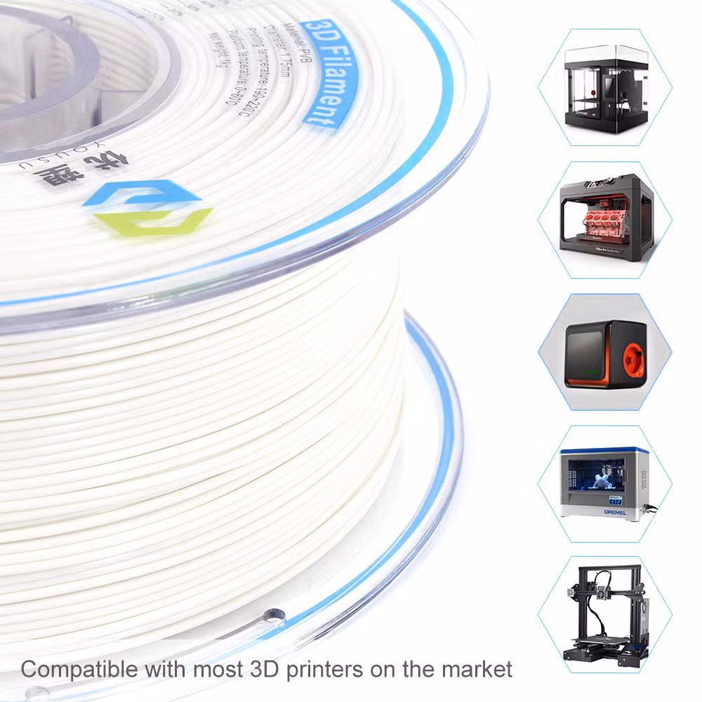 Imported USA Raw Materials Factory Wholesale Alcohol Polishing High Gloss 3D Printing PVB Filament 3D Printers Shiny Finish Materails Transparent PVB Filament