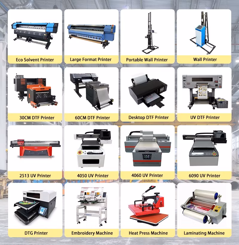 New Model Small Wall Art Printing Machine Direct to Wall Ceramic Glass Outdoor Painting Cmyk 3D 5D UV Vertical Wall Printer
