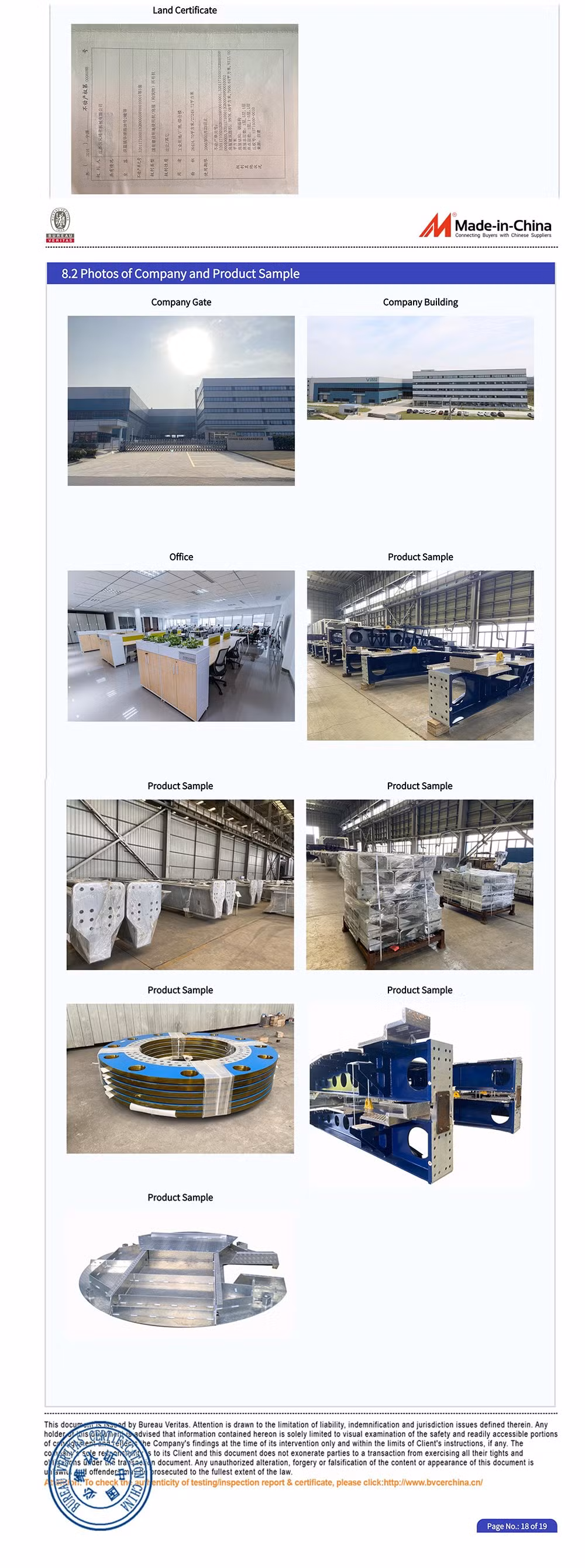 OEM Custom CNC Cutting Bending Sheet Metal Parts for Wind Turbine/Wind Power, Rail Traffic, Uhv, Metallurgy, Port Terminal, Mining