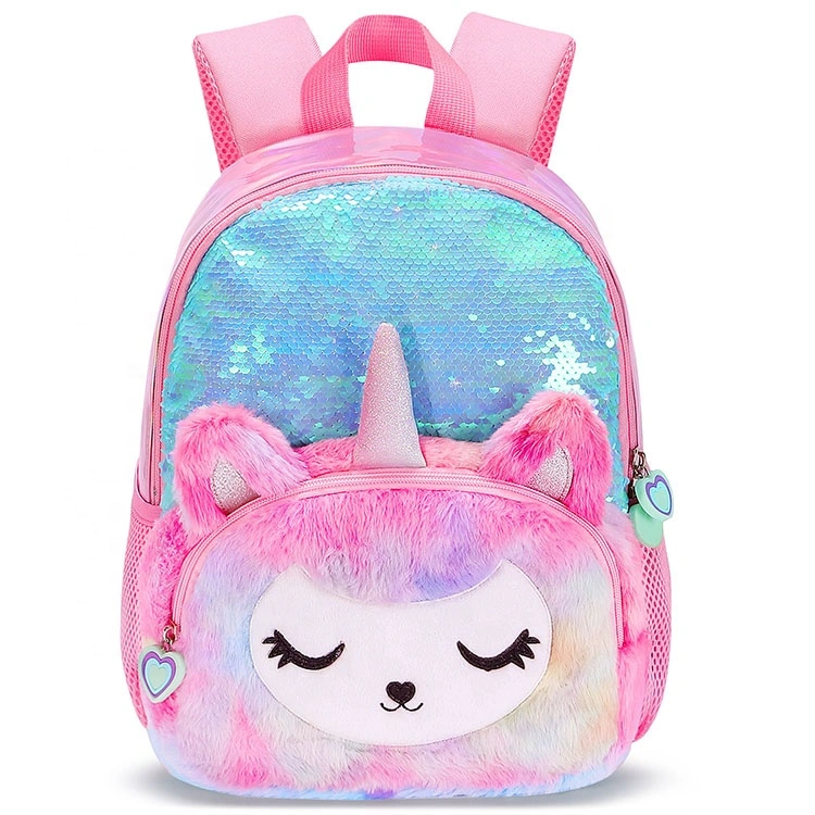 School Children Backpack for Girls Sequins Shinny Kids School Bag