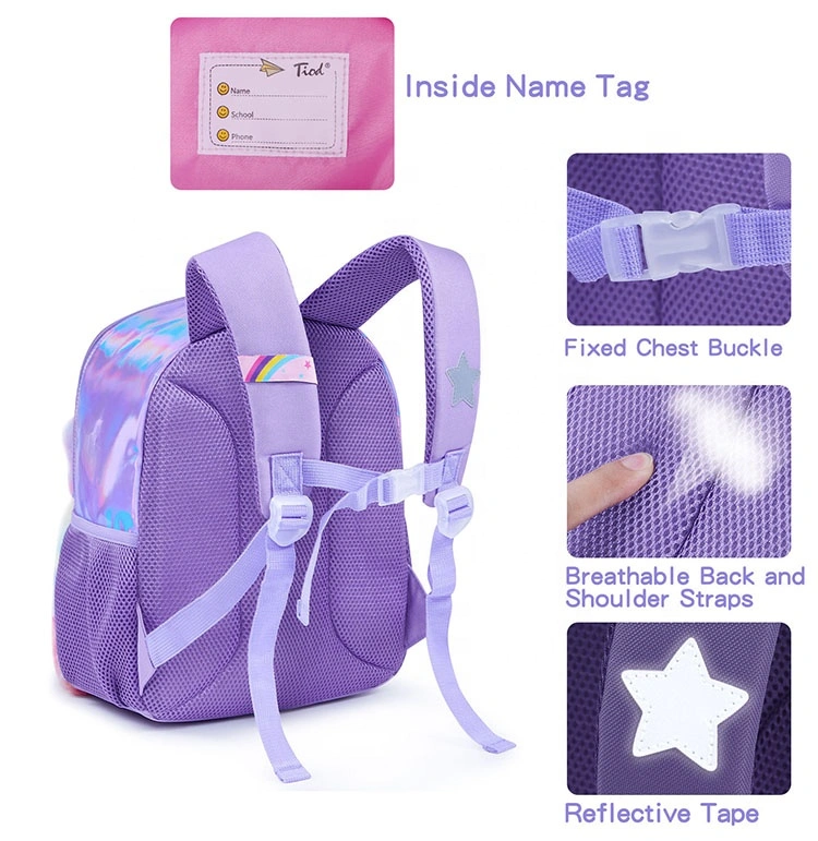 School Children Backpack for Girls Sequins Shinny Kids School Bag