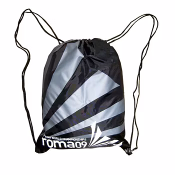 Drawstrings Bag with Zipper, Polyester Drawstrings Bag, Promotional Bag