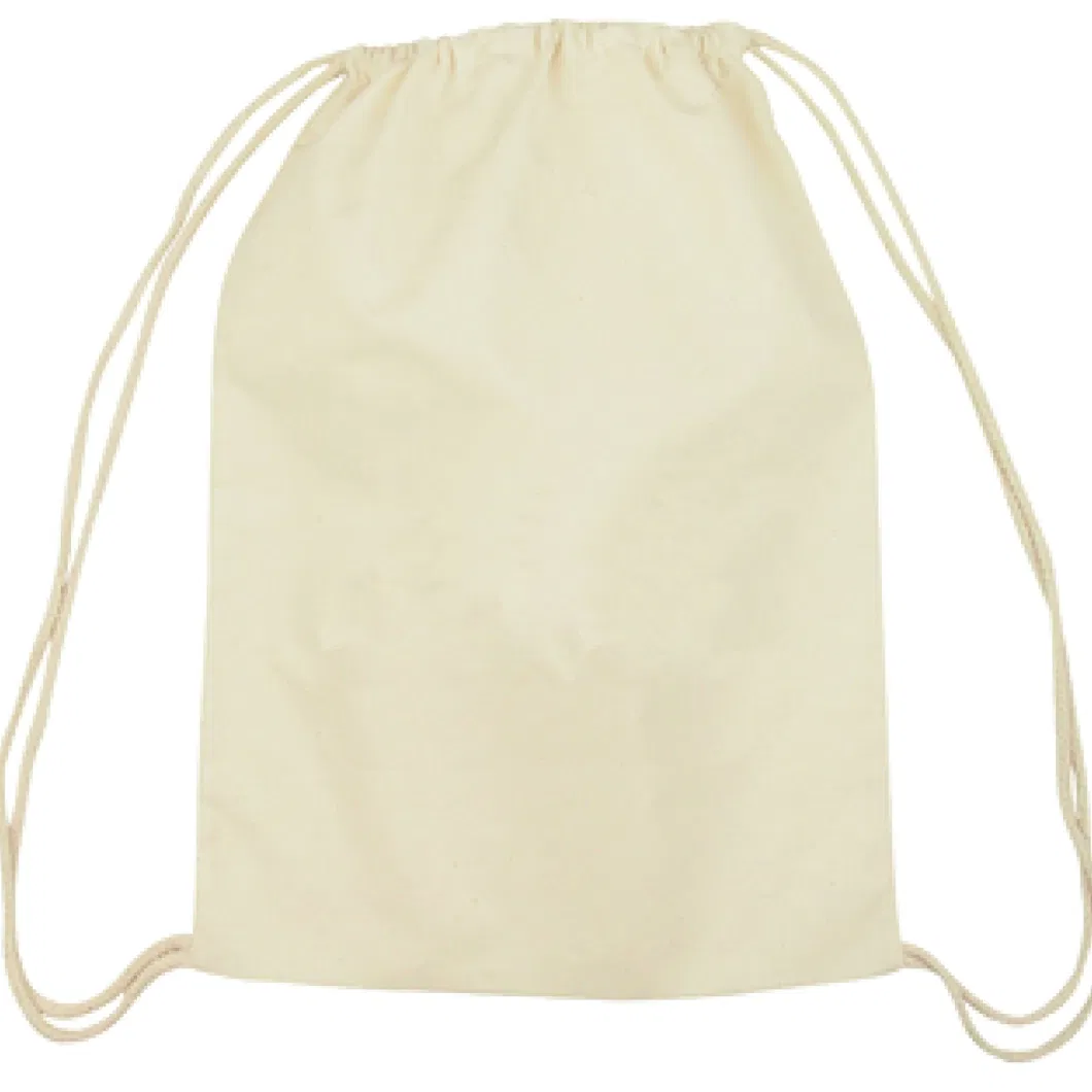 Custom Gift Muslin Calico Canvas Cotton Small Pouch Dust Draw String Drawstring Bag