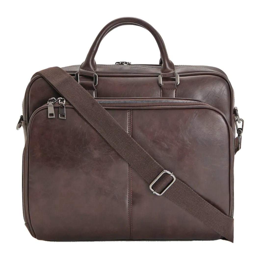 Vintage Laptop Handbag Large Leather Bags Men Business Briefcase Bag