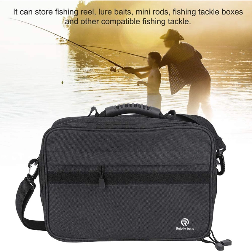 Large Capacity Fishing Tackle Storage Bag with Adjustable Buckle Straps, Multi Pocket Fishing Cross Body Bag for Fly Fishing and Hiking Fishing Bags