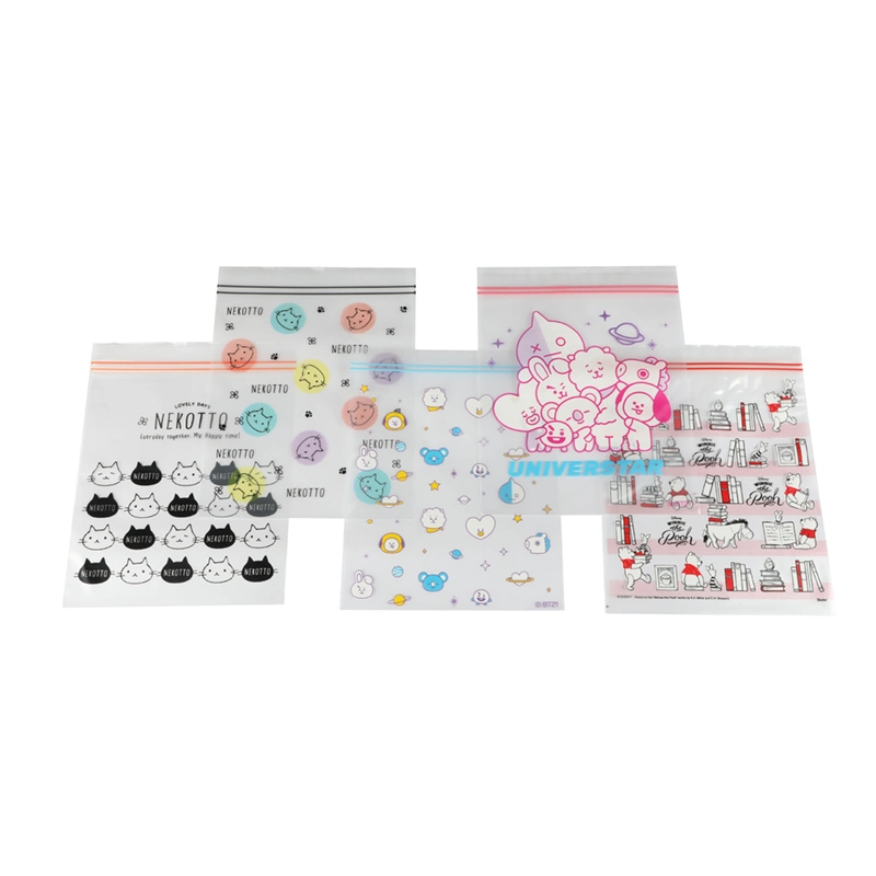 BPA Free LDPE Hello Kitty Double Ziplock Packaging Plastic Bag