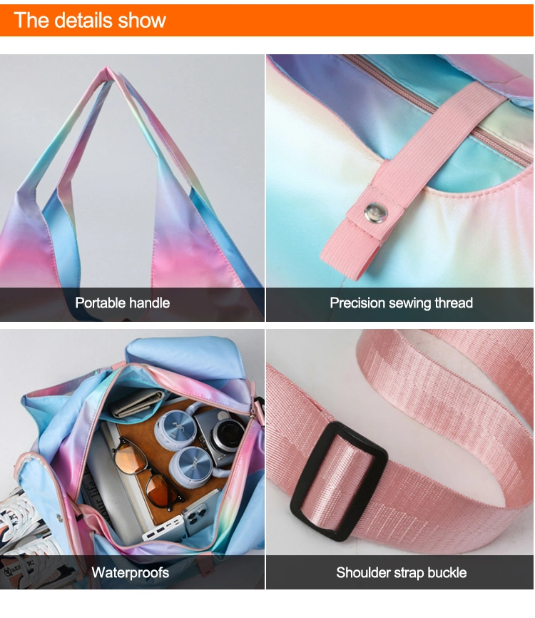 Wholesale Custom Print Fashion Duffle Bag Trending Designer Waterproof Portable Polyester Luggage Gym Sport Travel Bag