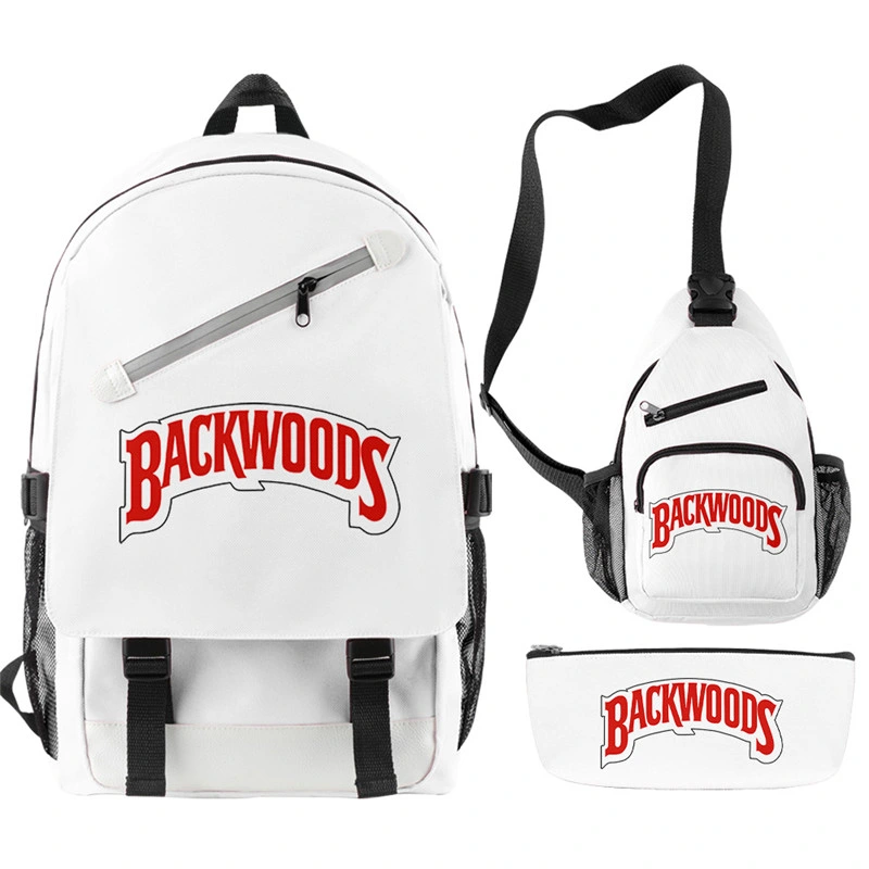 Wholesale Backwoods Cigar Backpack Fashionable 3 Sizes Backwood Print Bag Laptop Shoulder School Bag Travel Bag for Boys Girls Men and Women