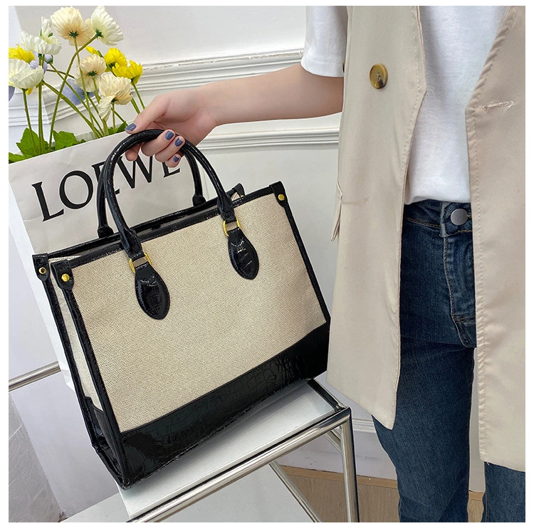 Canvas Tote Bag Women&prime; S Shopping Bag Leather Handbag Lady Handbag Women Handbag Ladies Handbag Women Laptop Bag Handbag Shoulder Bag