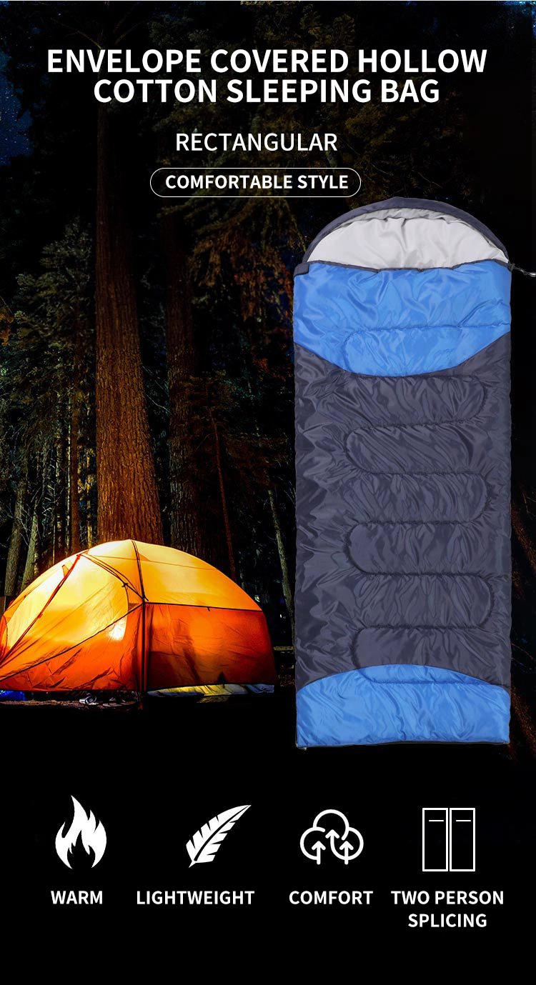 Washable Cotton Envelope Sleeping Bag Four Seasons Outdoor Camping Sleeping Bag