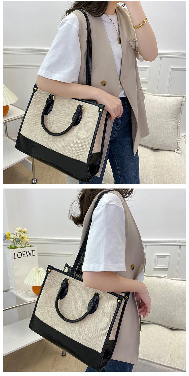 Canvas Tote Bag Women&prime; S Shopping Bag Leather Handbag Lady Handbag Women Handbag Ladies Handbag Women Laptop Bag Handbag Shoulder Bag