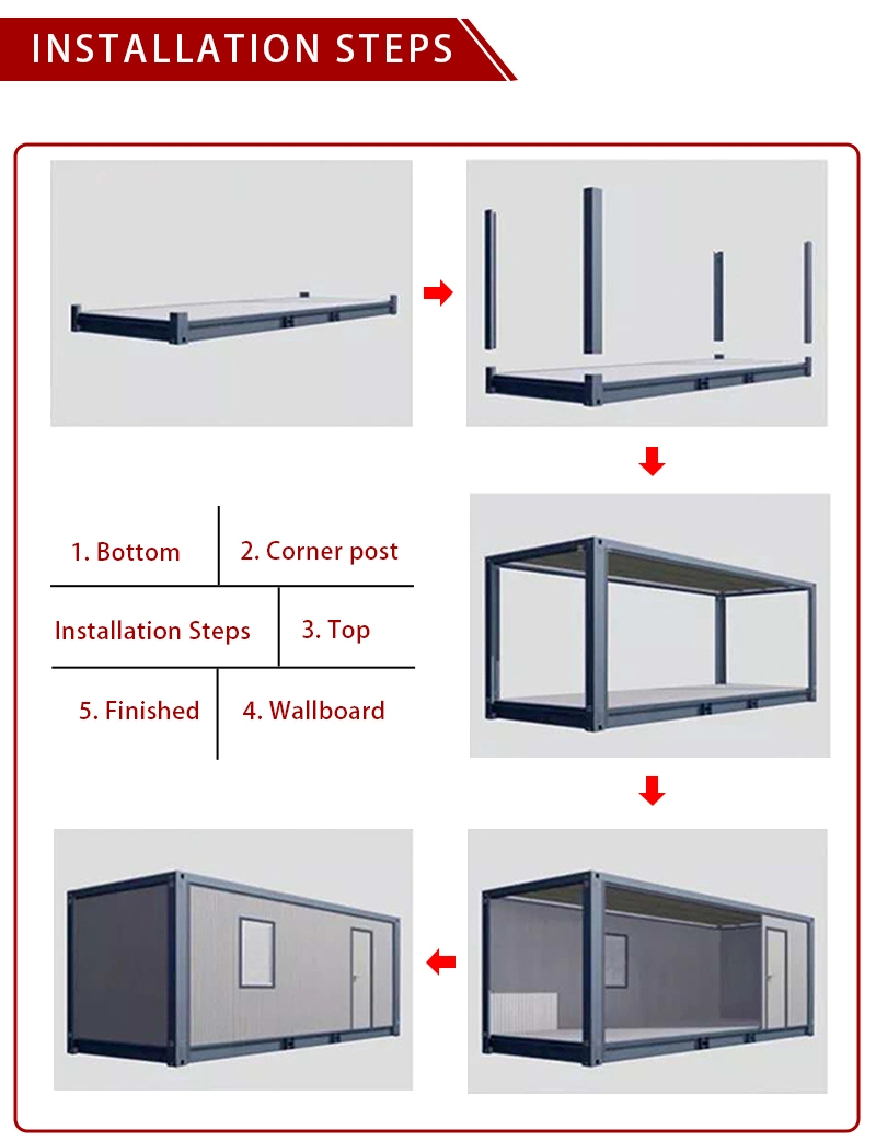 High Quality Temporary Offices Quick Build Prefabricated Flat Pack Container School with ISO