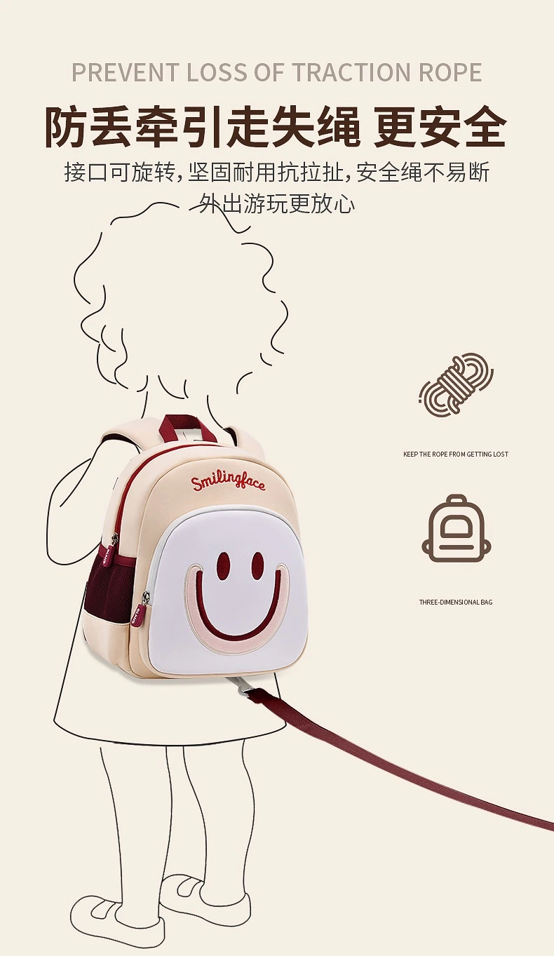 Mochilas Customized Wholesale Cute Cartoon Kid School Bag Breathable Material Preschool Nursery Backpack