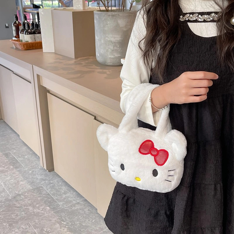 2023 New Hello Kitty Cute Doll Crossbody Bag Plush Bag Promotional Gift