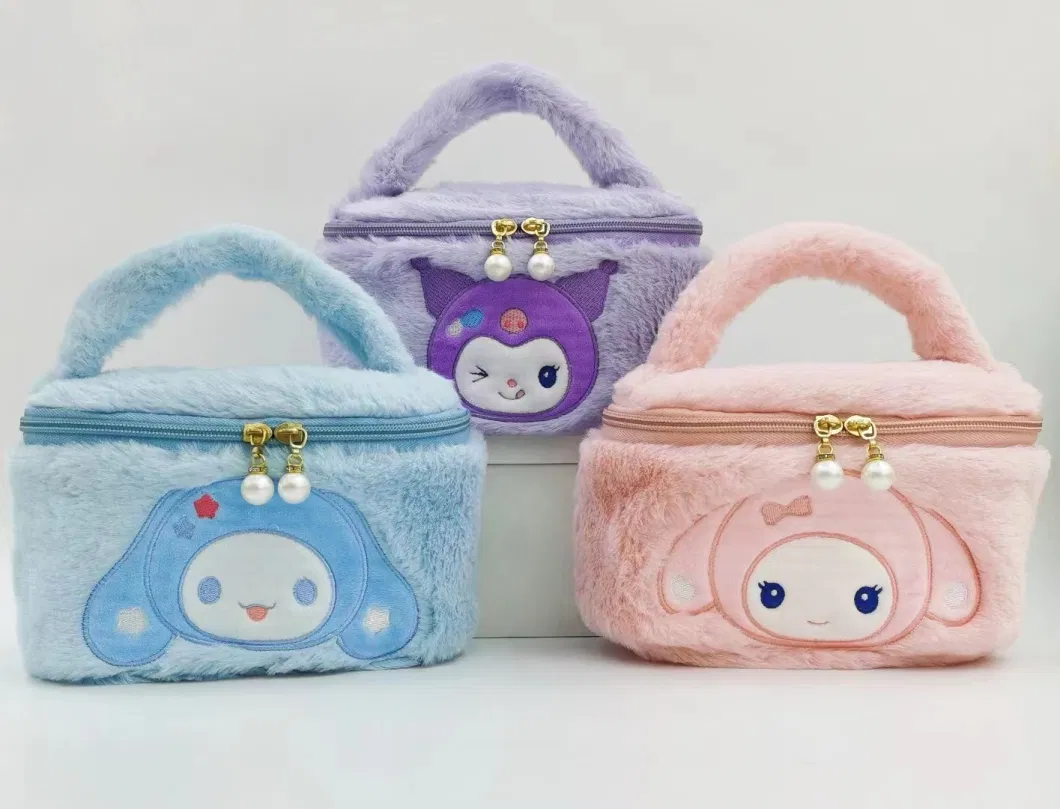 Kids Anime Plush Dolls Backpack Cinnamoroll Kuromi Hello Kitty Melody Anime Bag Soft Stuffed Girls Sanrio Plushie Backpack