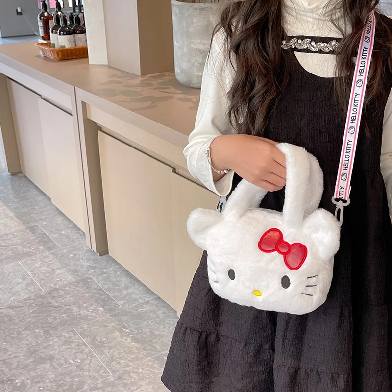 2023 New Hello Kitty Cute Doll Crossbody Bag Plush Bag Promotional Gift