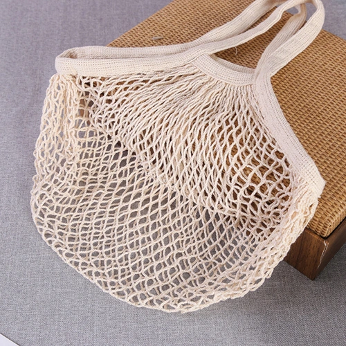 Cotton Mesh Shopping Bag, Promotional Gift Washable Vegetable Fruit Foldable Tote Bag