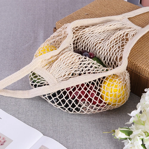 Cotton Mesh Shopping Bag, Promotional Gift Washable Vegetable Fruit Foldable Tote Bag