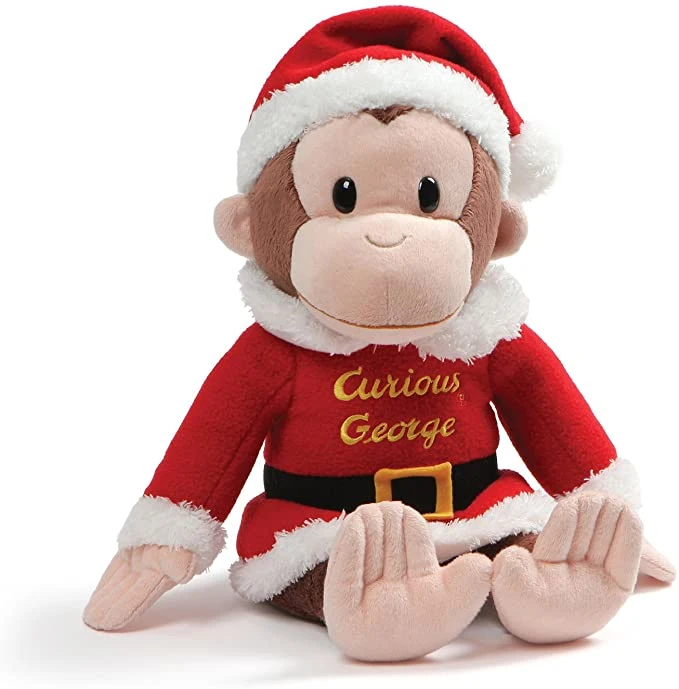 Curious George Holiday Soft Stuffed Animal Christmas Plush Baby Toy Monkey