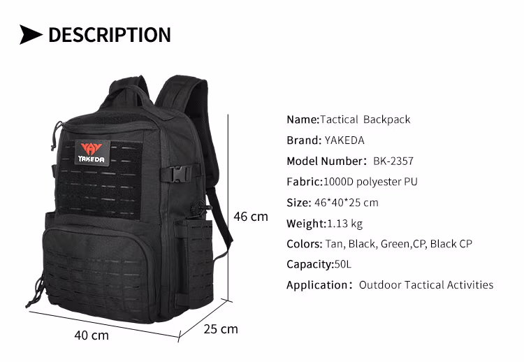 Yakeda Molle Camouflage Waterproof Mochila Tactico Tactical Backpack