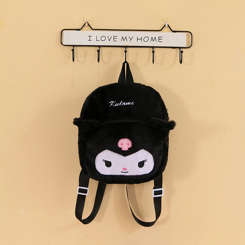 Sanrio Cartoon Anime Plush Backpack Kuromi Mymelody Doll Bag Pochacoo Pompompurin Cinnamoroll Doll Schoolbag Wholesale Plush Stuffed Toy