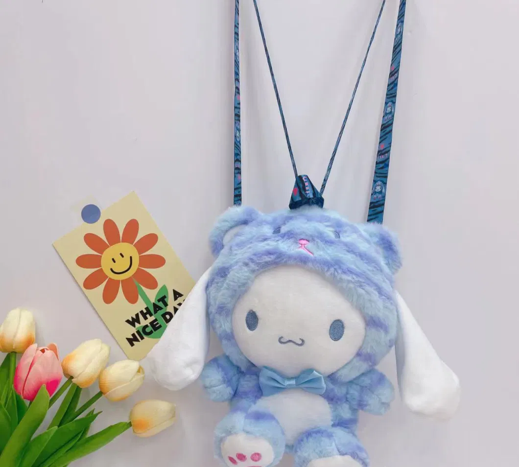 Factory Sanrio Bag My Kuromi Melody Cinnamoroll Stitch Kitty Pikachu Plush Cartoon Backpack Handbag Plush Toy Bag