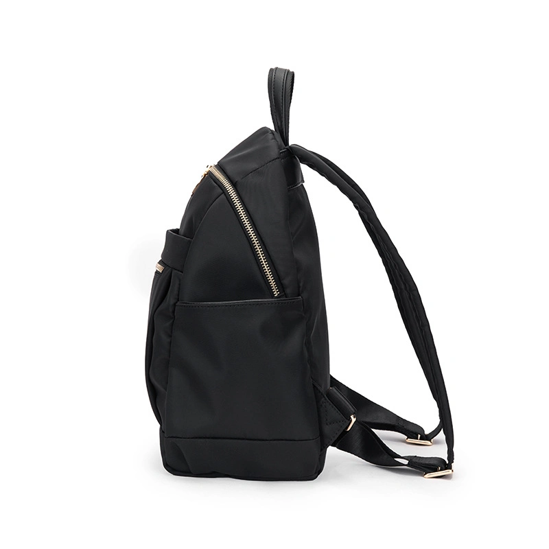 Fashion Casual Black Teenage Bags PU School Minimalist Style Student Backpack