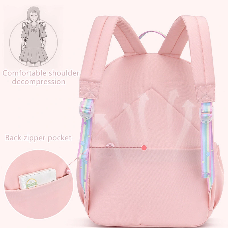 Fashion Mochila Girl Rainbow Primary Kid Children Student School Bag