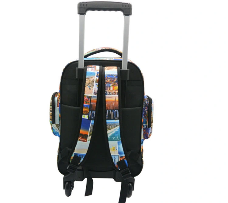 Children 30 Litre Cabin Luggage Easy Pull Trolley Backpack School Bag with Sublimation Printing