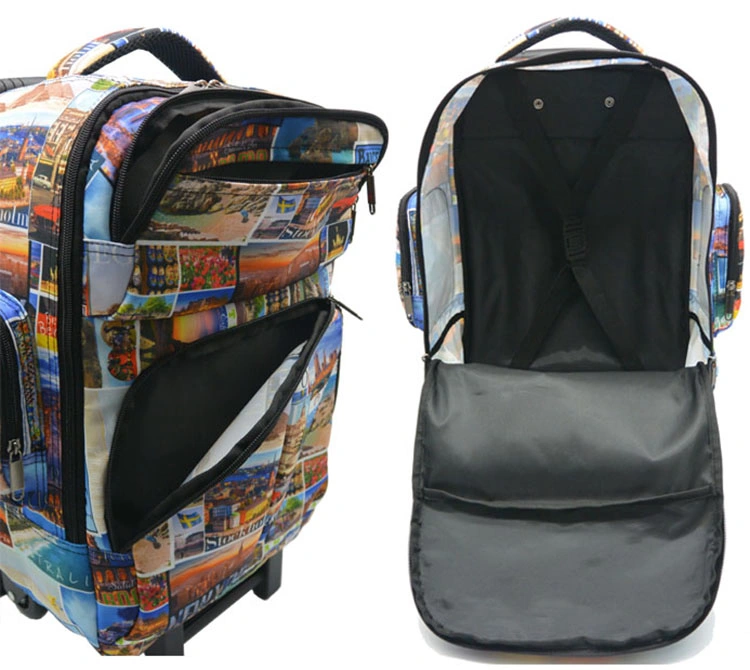 Children 30 Litre Cabin Luggage Easy Pull Trolley Backpack School Bag with Sublimation Printing