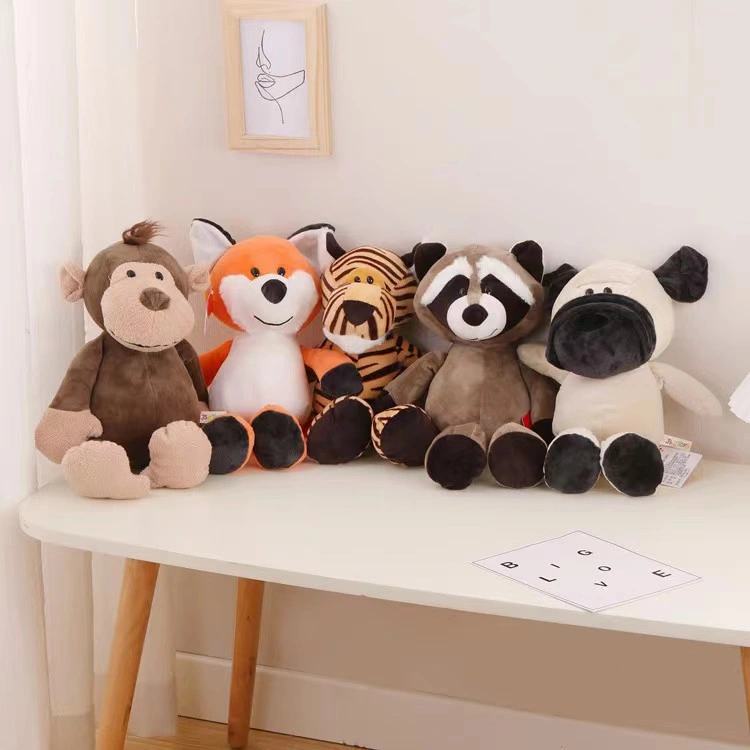 Wholesale Cuddly Forest Animal Plush Toys Stuffed Lion Elephant Giraffe Monkey Tiger Forest Plush Toy a Plush Toy