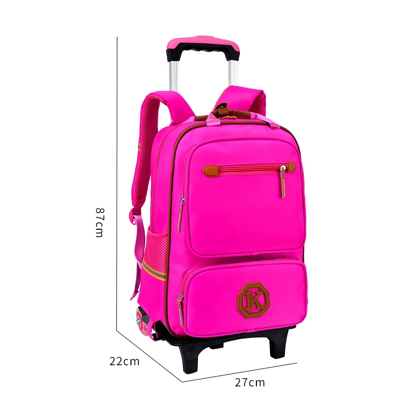 Children School Bags Kids Travel Rolling Luggage Bag Trolley School Backpack Girls Backpack 6 Wheels Child Book Bag