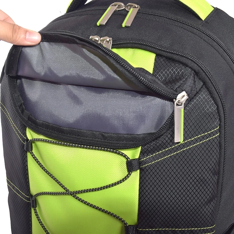 Casual Backpack 18&quot;, Black and Green