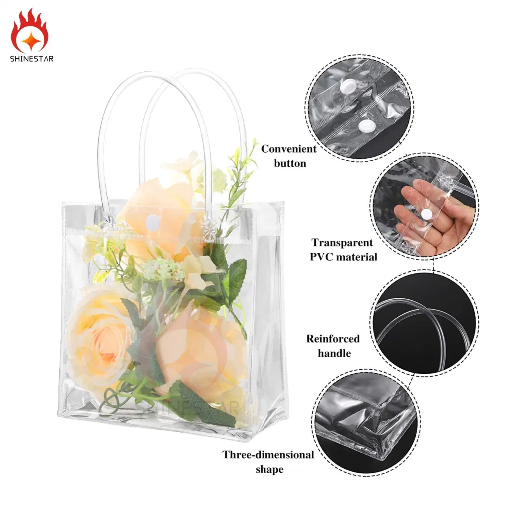 Reusable Plastic Tote Packaging Bags for Small Gift Candy Wrap for Christmas Party