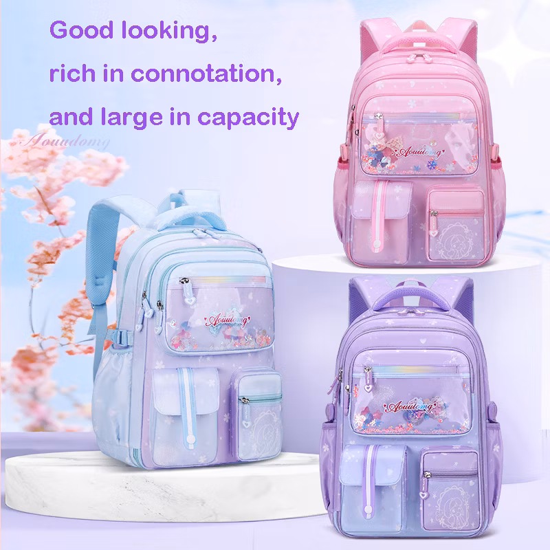 New Fashion Kids Backpack Shiny Children Cute School Bag for Girl