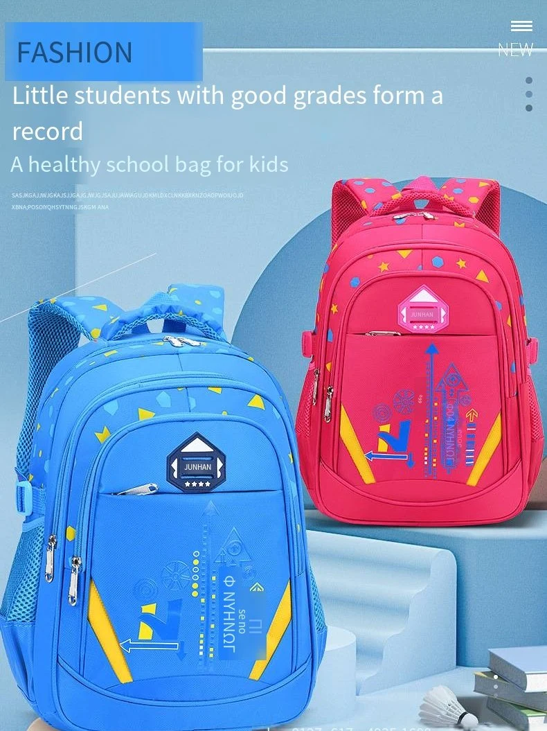 Children&prime;s Schoolbags Elementary School Boys and Girls Backpack Lightweight Load Reduction Wholesale