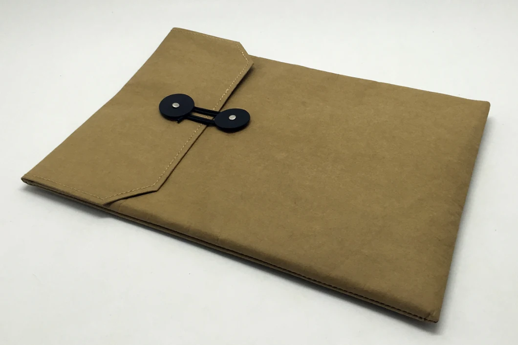 Environment-Friendly Prewashed Washable Kraft Paper Laptop Sleeve Bags Custom Logo and Size High Quality