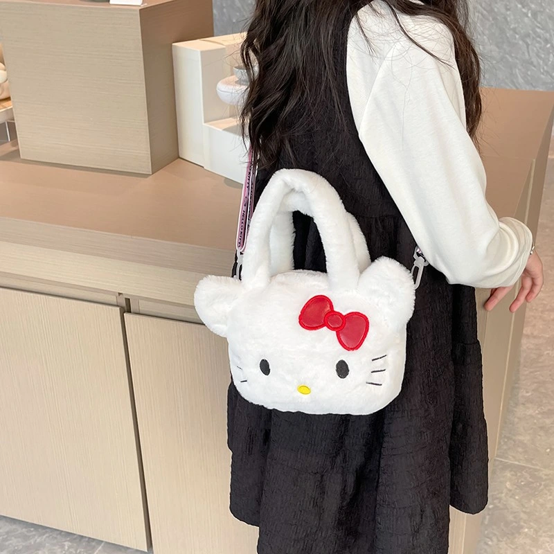 2023 New Hello Kitty Cute Doll Crossbody Bag Plush Bag Promotional Gift