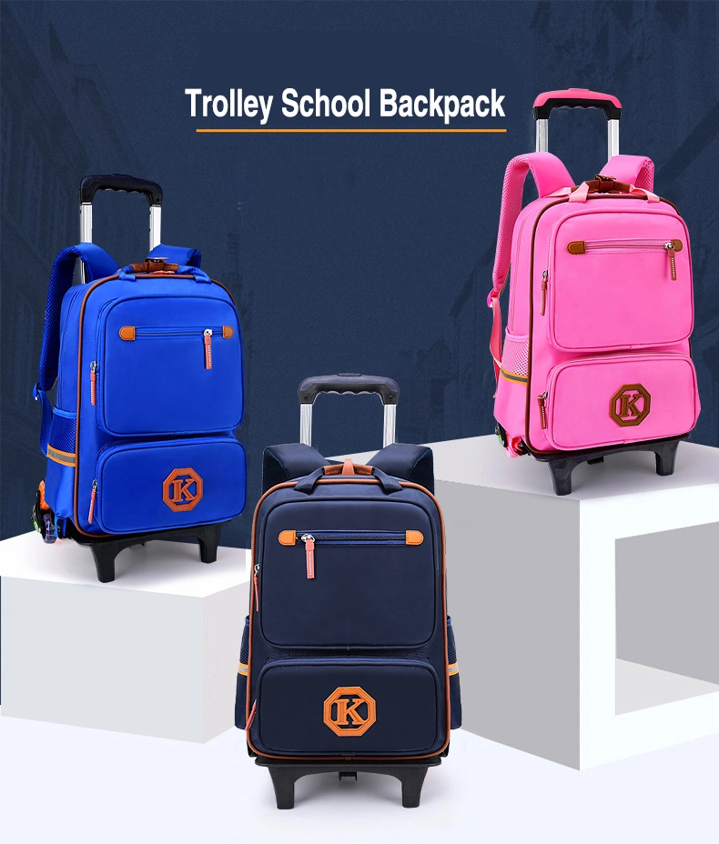 Children School Bags Kids Travel Rolling Luggage Bag Trolley School Backpack Girls Backpack 6 Wheels Child Book Bag