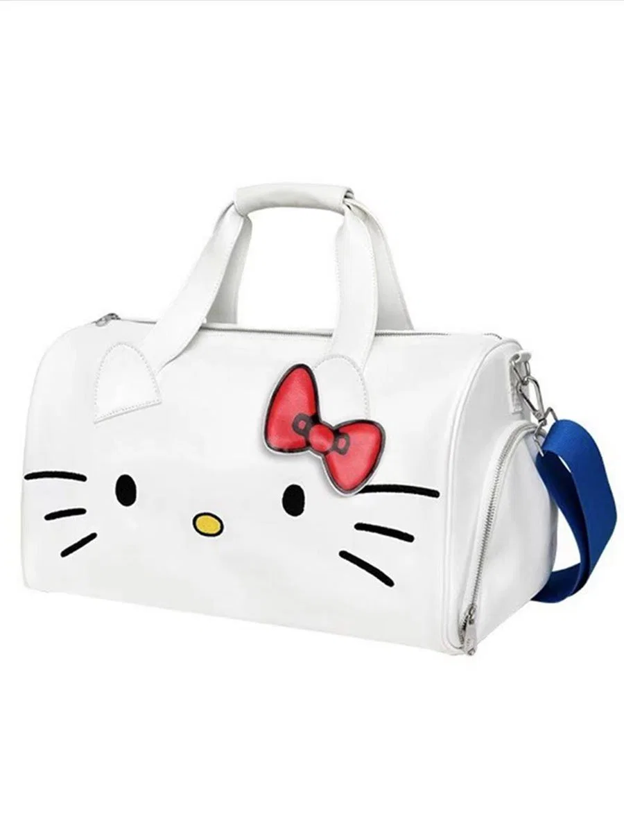 Hello Kitty Large Capacity Foldable Duffel Sport Travel Luggage Bag