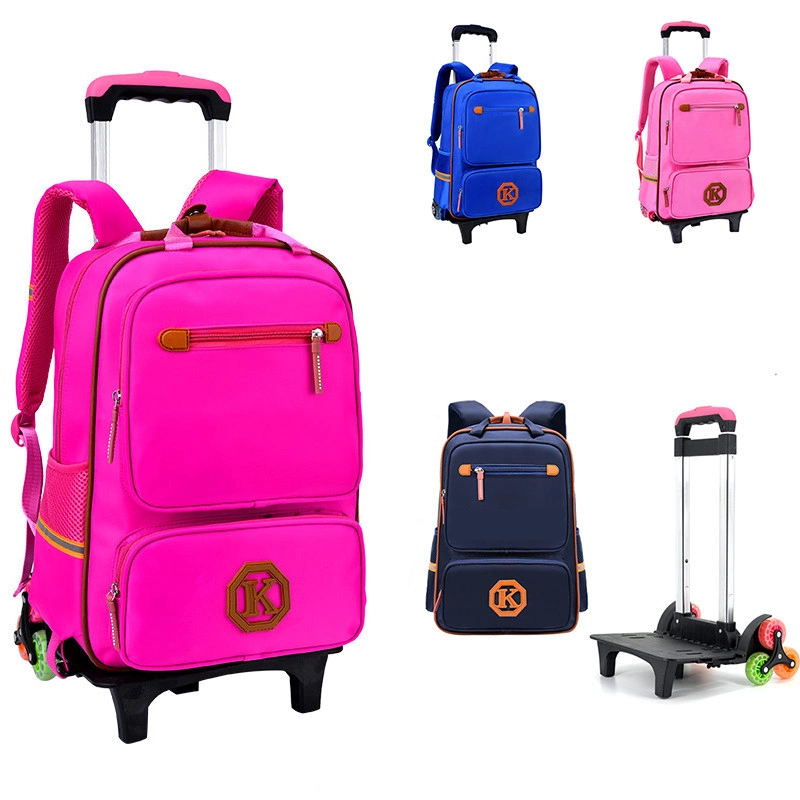 Children School Bags Kids Travel Rolling Luggage Bag Trolley School Backpack Girls Backpack 6 Wheels Child Book Bag