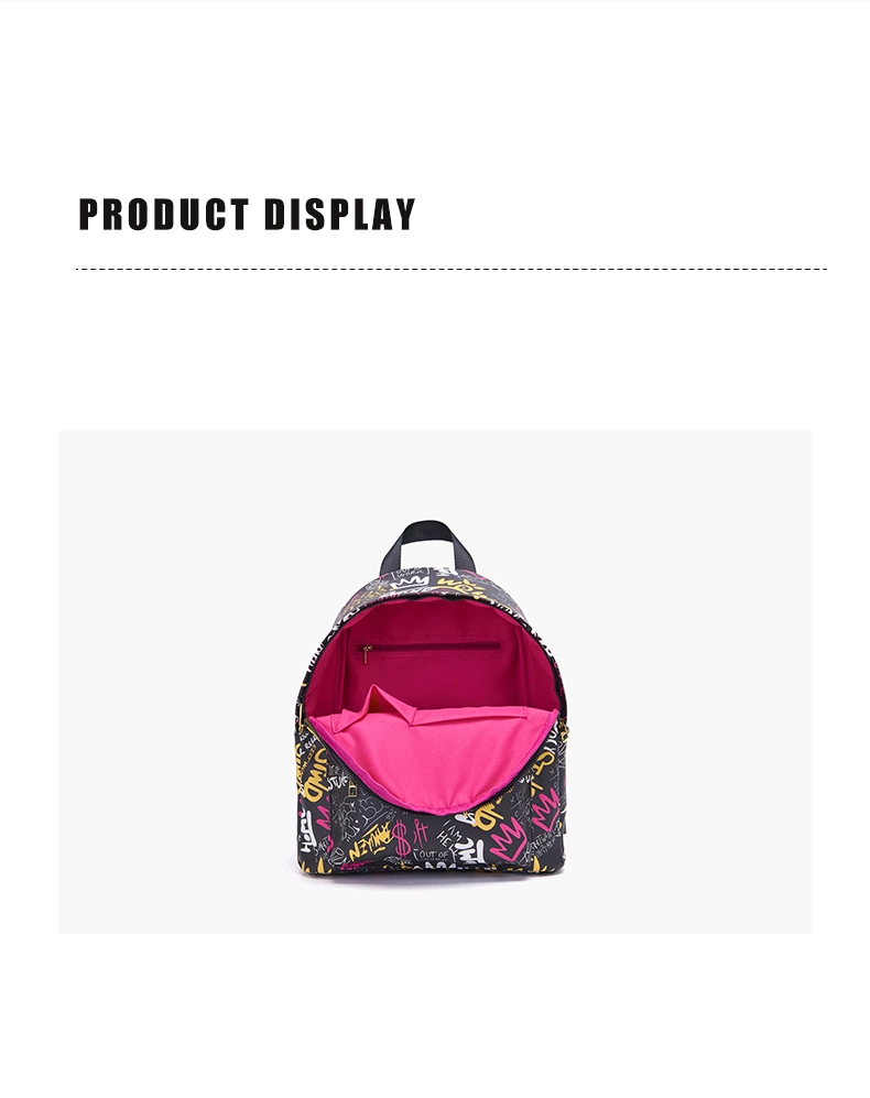 Customized Woman Printing Doodle Backpack Fashion Outdoor Travel Bags Unisex Daliy Trendy Ladies Double Shoulder Bag PU Leather Designer Backpacks