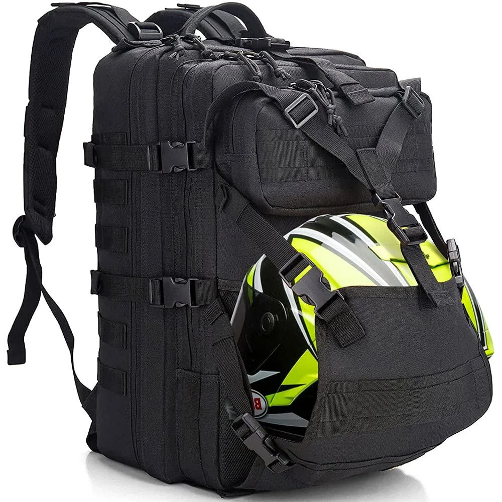 Motorcycle Helmet Backpack for Men with Hard Hat Holder Waterproof Helmet Bag