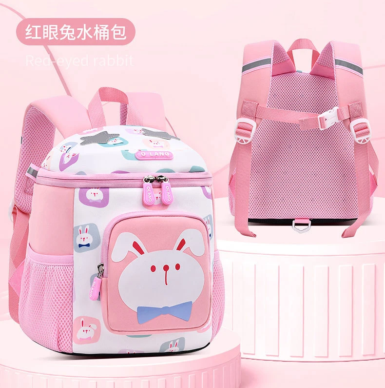 Mochilas Cute Rabbit Pattern Outdoor Play Preschool Nursery Bag Eco-Friendly Safe Material Children Backpack