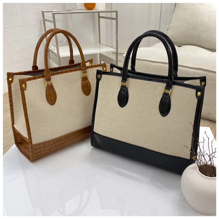 Canvas Tote Bag Women&prime; S Shopping Bag Leather Handbag Lady Handbag Women Handbag Ladies Handbag Women Laptop Bag Handbag Shoulder Bag