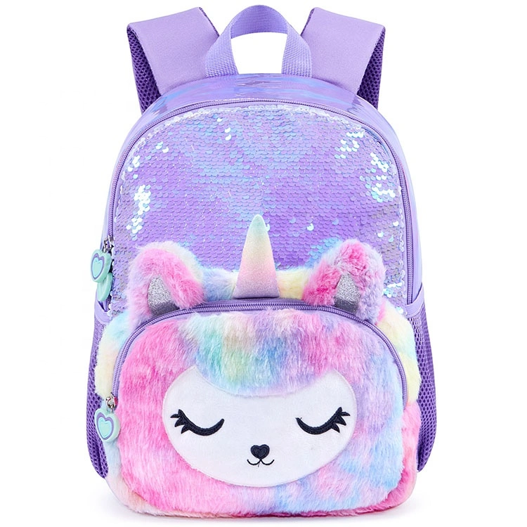 School Children Backpack for Girls Sequins Shinny Kids School Bag