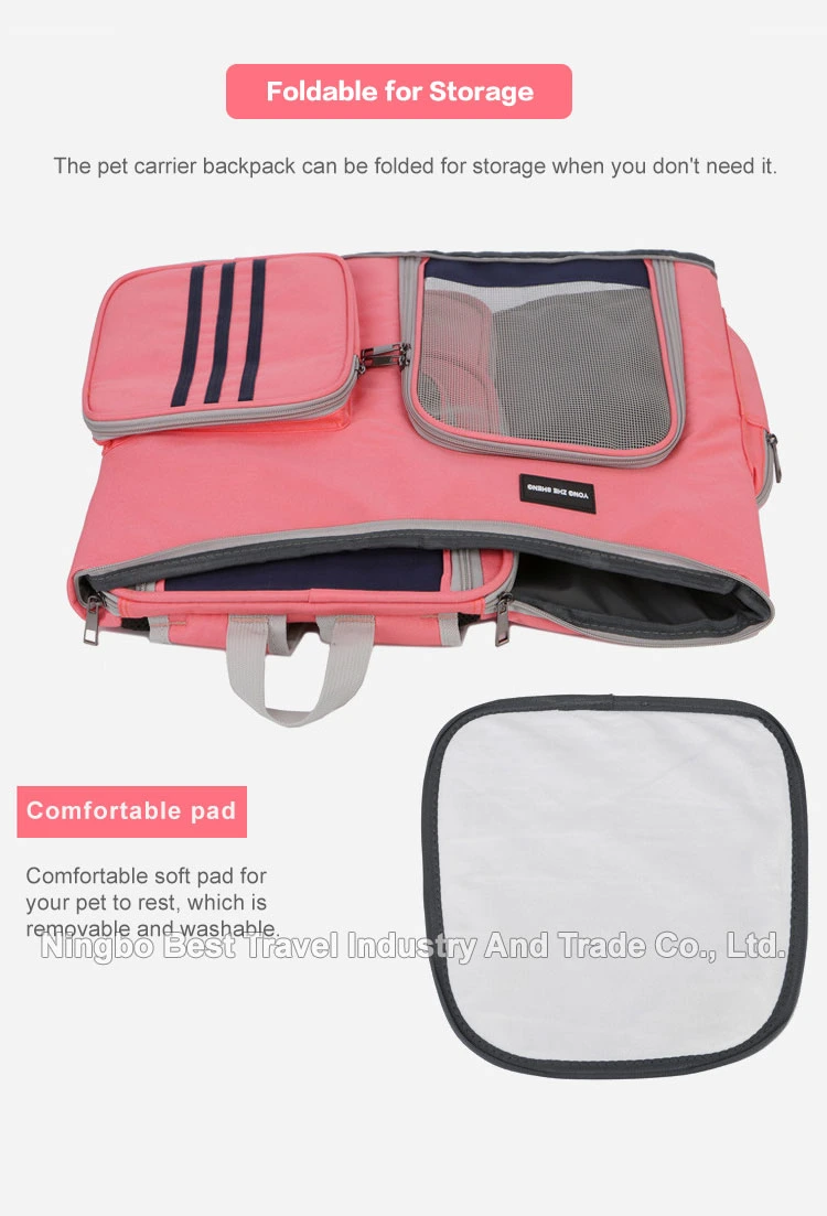 Travel Hiking Camping Small Cats Dog Backpack Carrier Ventilated Breathable Pet Bag